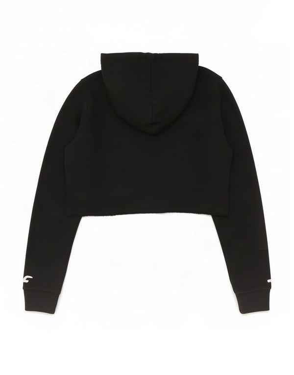 Damski sweter z kapturem Hollister, UK 10, mały, czarny, bawełniany
