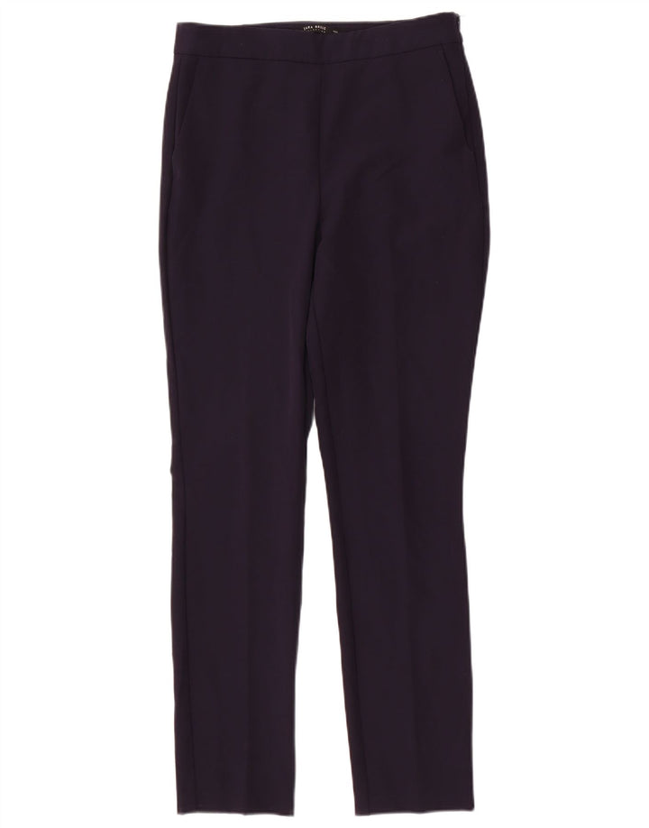Spodnie damskie Zara Slim Chino, średnie W28 L28 Granatowy poliester