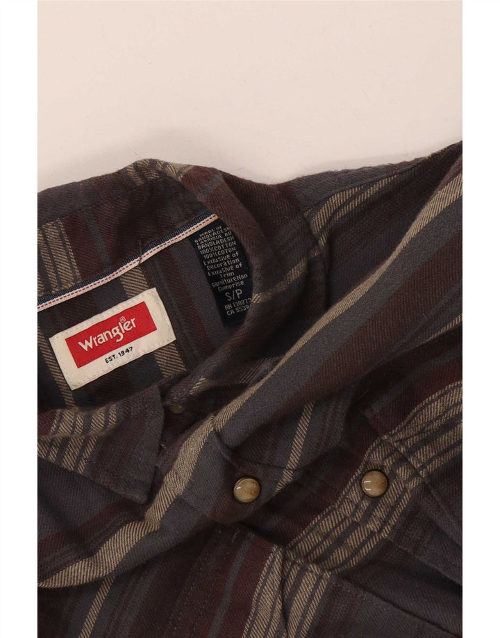 Męska koszula flanelowa Wrangler w małe szare paski, bawełniana