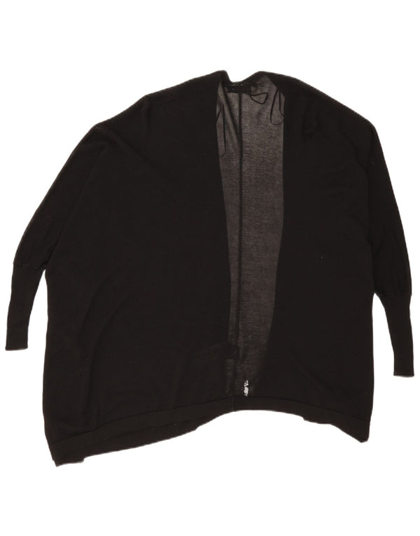 Sweter damski o luźnym kroju i otwartym kardiganie Zara UK 10 Small Black Wiskoza