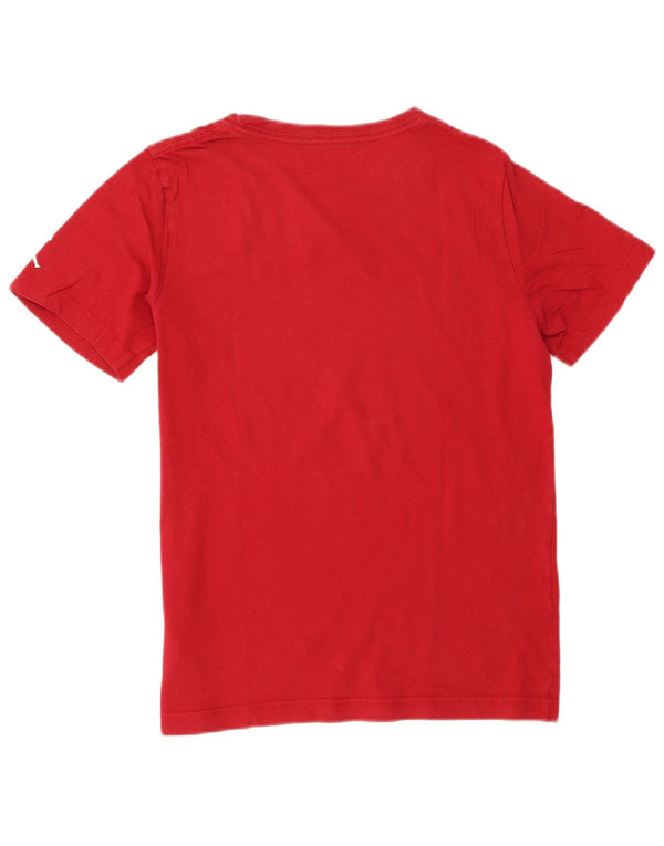 Chłopięcy T-shirt z grafiką Jordan, 12-13 lat, duży, czerwony, bawełniany