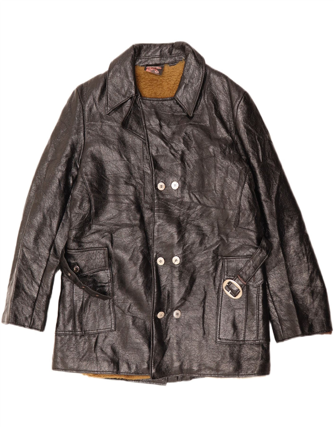 Męska kurtka skórzana Sherpa VINTAGE UK 38, średnia czarna