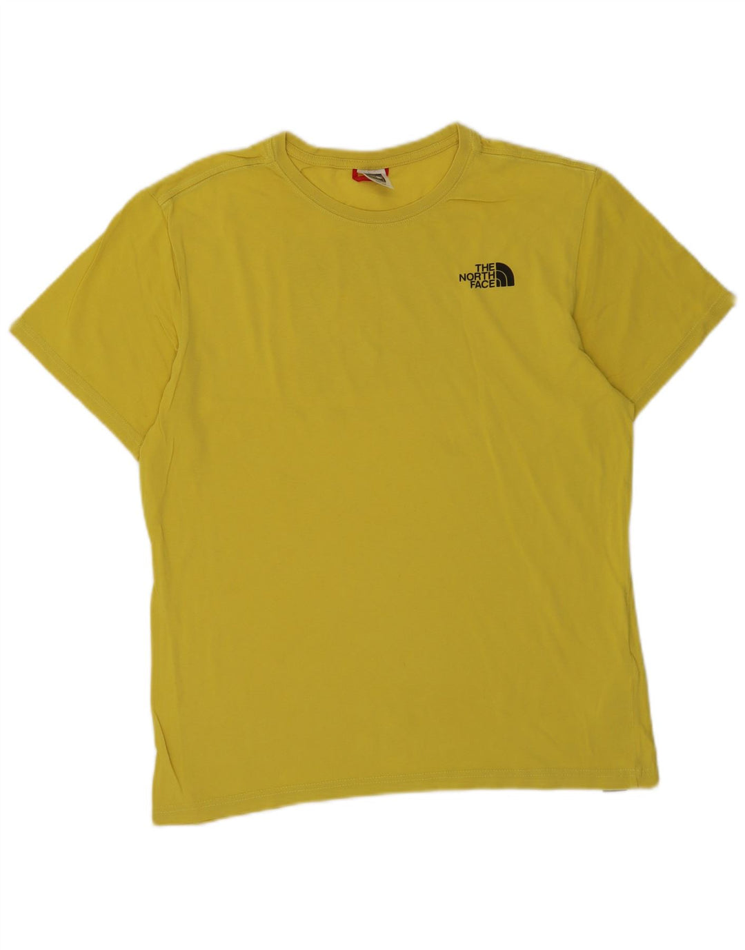 Męski T-shirt z grafiką The North Face, średni żółty, bawełniany