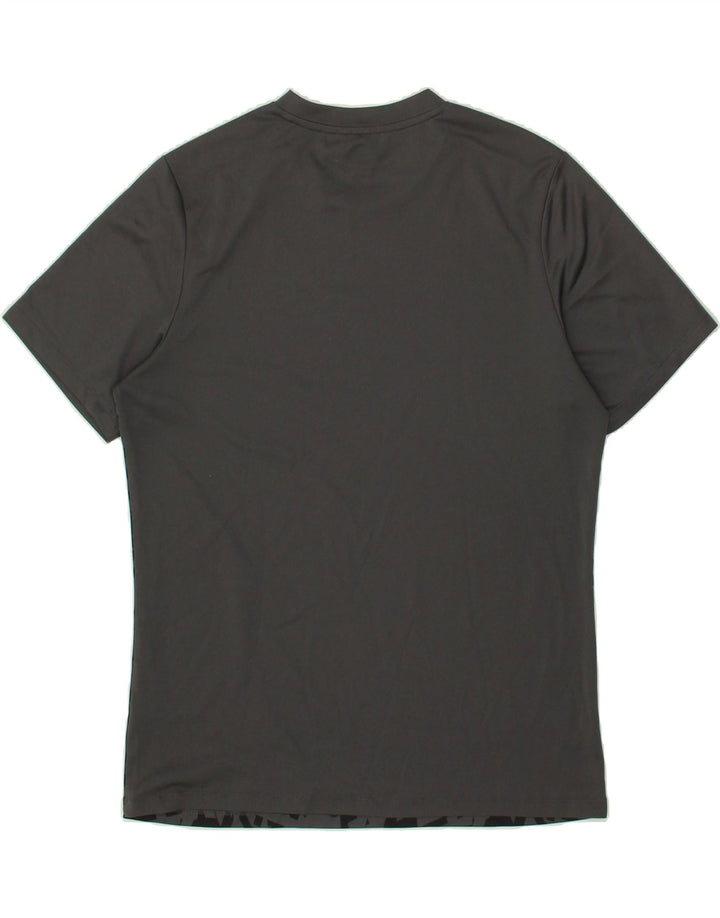UMBRO Mens Abstract Pattern T-Shirt Top Medium Grey Polyester Vintage Umbro and Second-Hand Umbro from Messina Hembry 
