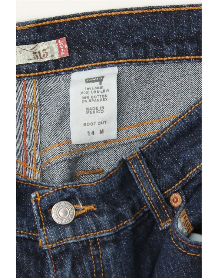 Damskie dżinsy Levi's 515 Bootcut US 14 XL W36 L32 Niebieska bawełna