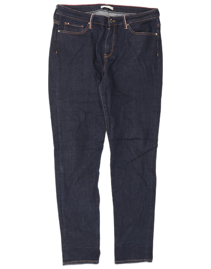 TOMMY HILFIGER Womens Slim Jeans W33 L32 Navy Blue Cotton