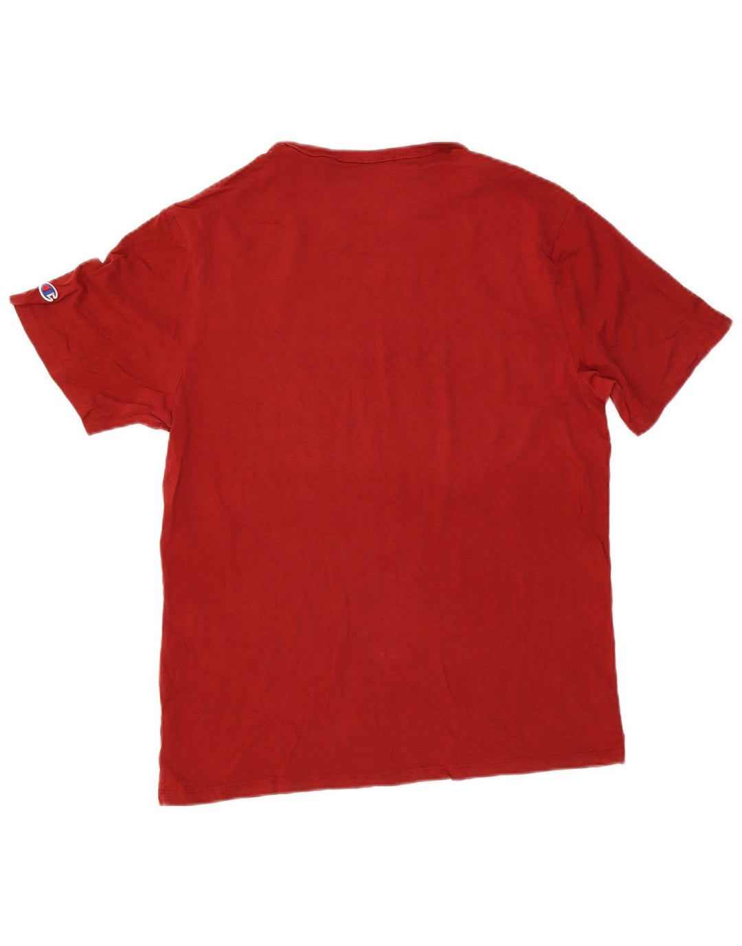 Męski T-shirt Champion z grafiką, duży, czerwony, bawełniany