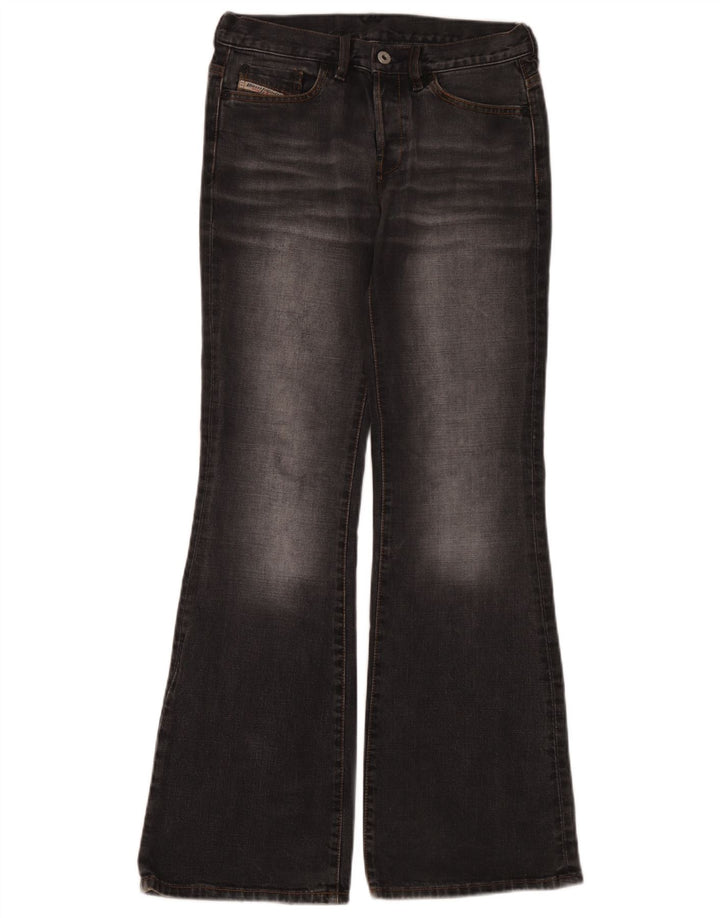 Damskie jeansy rozkloszowane Diesel W27 L32 Czarne bawełniane