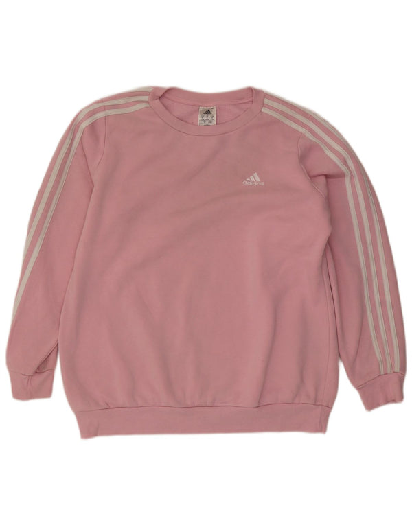 Damska bluza oversize Adidas Jumper UK 20/22 XL Różowa bawełna