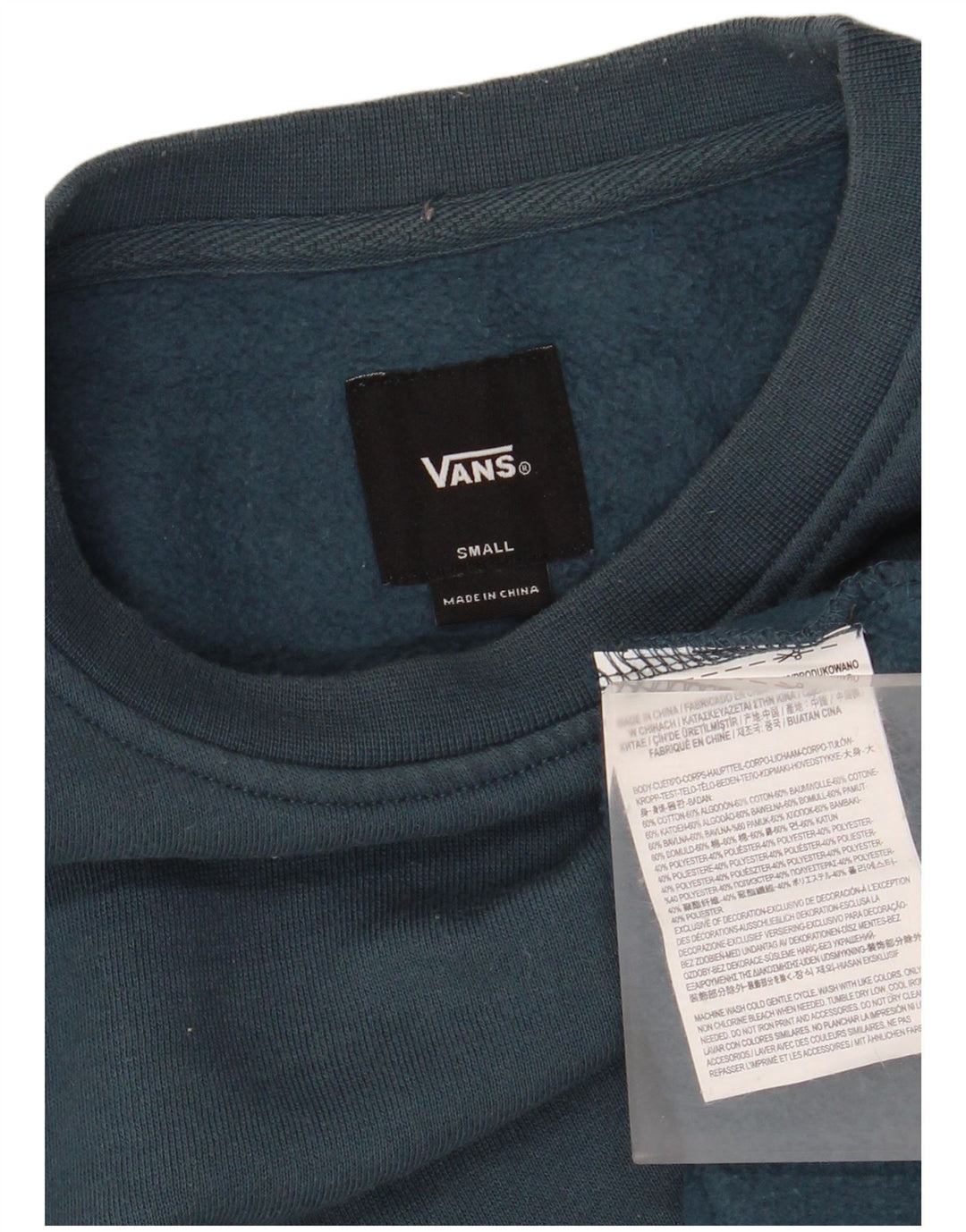 Męski sweter VANS, mały, niebieski, bawełniany