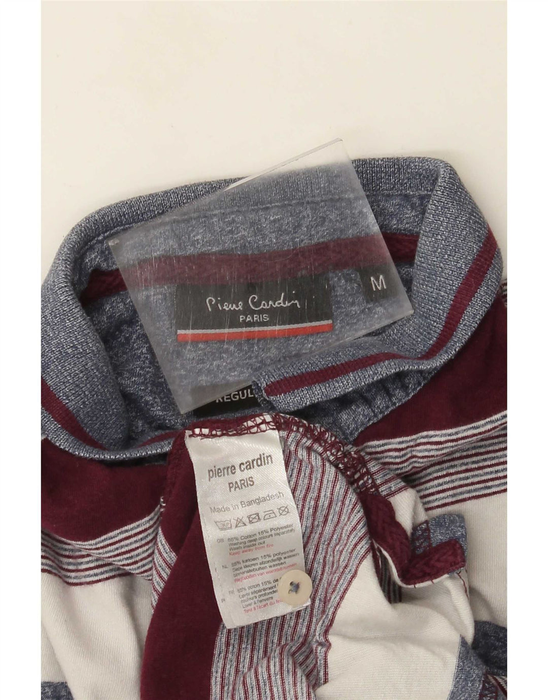 Męska koszulka polo Pierre Cardin, średnia, wielobarwna, bawełniana w paski