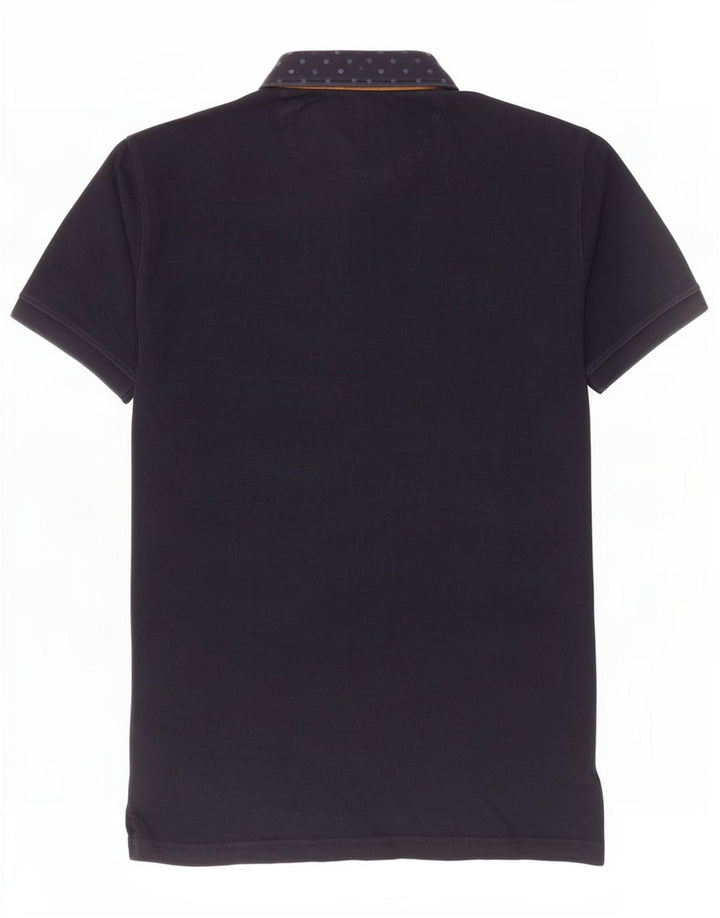 Męska koszulka polo Massimo Dutti, średnia, granatowa, bawełniana