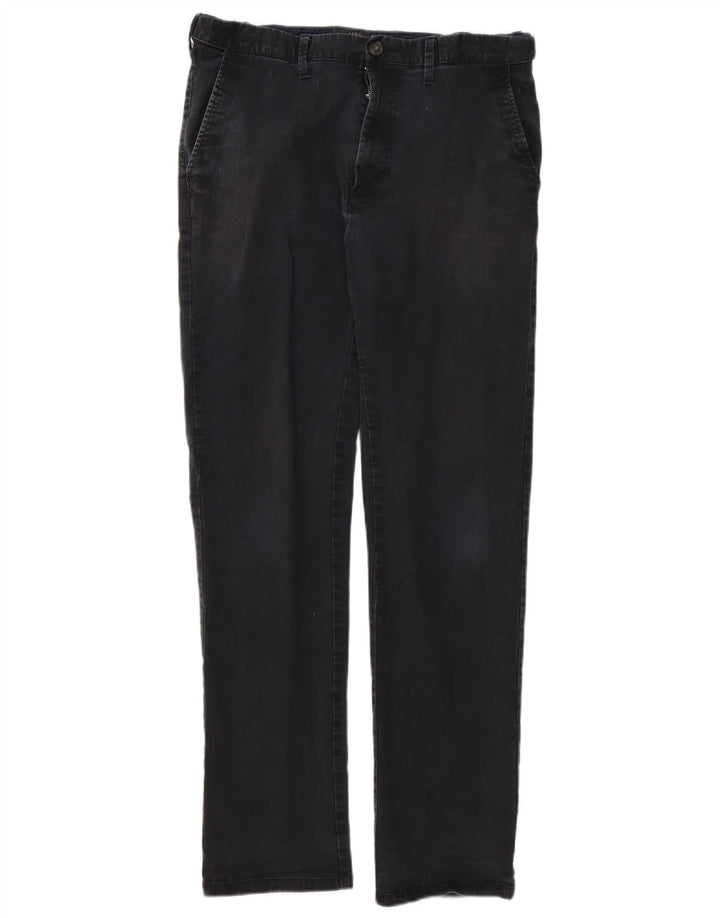 Męskie spodnie typu chino Regular Marks & Spencer W34 L33 Czarna bawełna