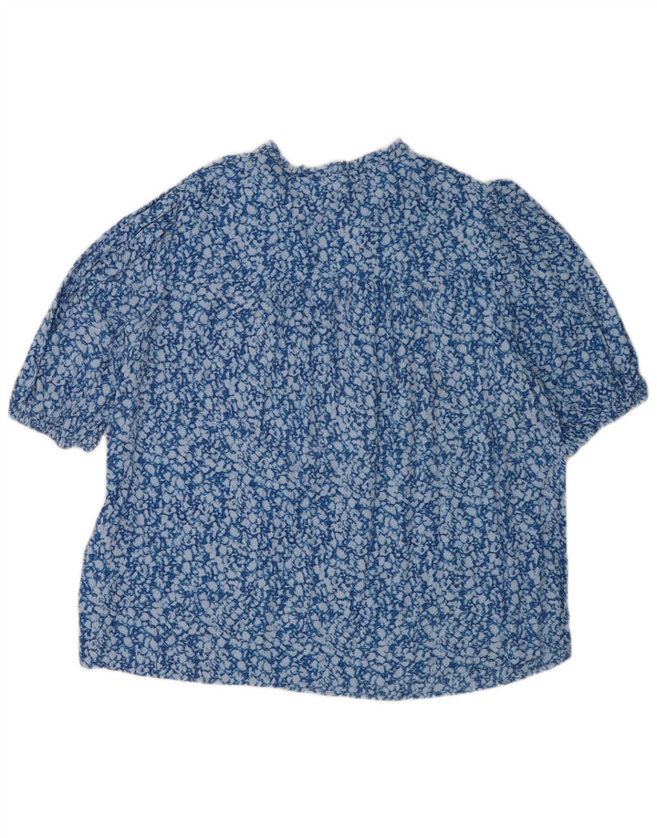Marks & Spencer Damska bluzka oversize UK 14, duża, niebieska wiskoza