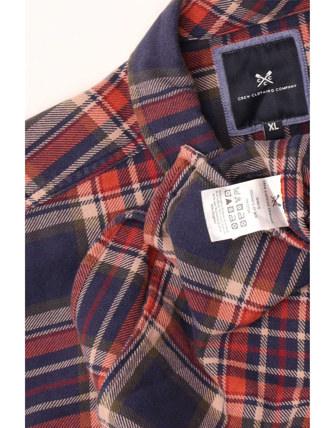 Crew Clothing Męska koszula flanelowa XL w wielokolorową kratę, bawełniana