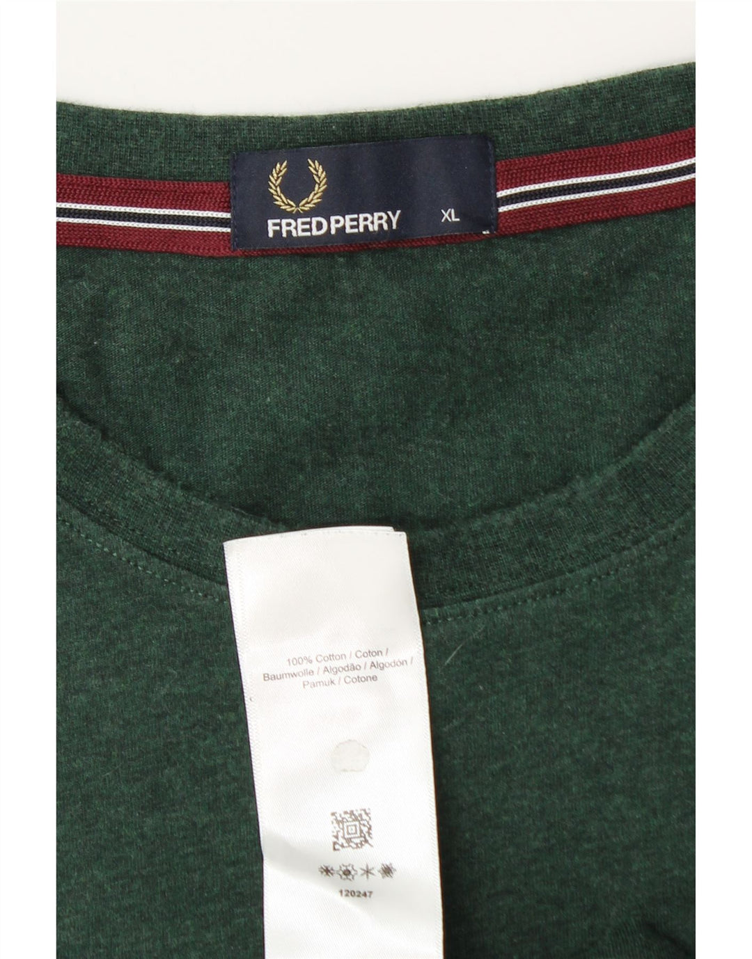 T-shirt męski Fred Perry XL, zielony, bawełniany