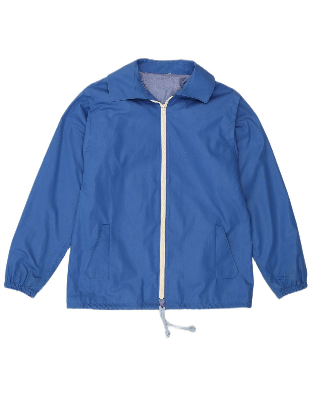 Damska kurtka bomberka VINTAGE UK 12, średni niebieski poliester