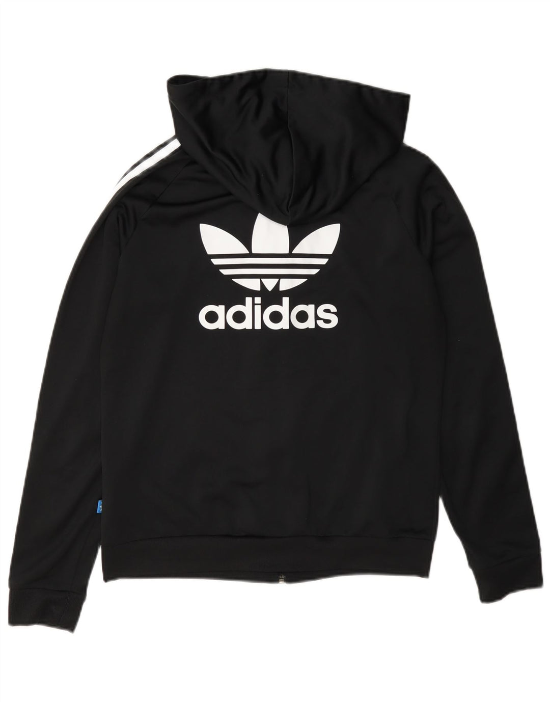 Damski sweter Adidas z grafiką i zamkiem błyskawicznym UK 12, średni czarny poliester