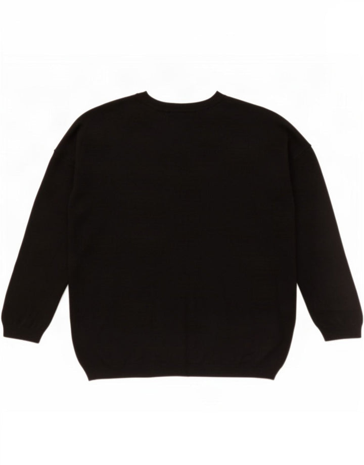Sweter damski Marks & Spencer z okrągłym dekoltem, UK 14, średni czarny