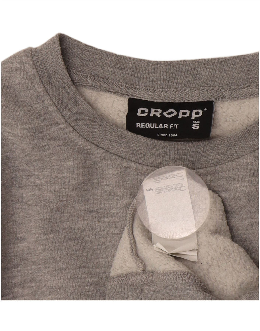 Męska bluza Cropp z grafiką o regularnym kroju, mała, szara bawełna