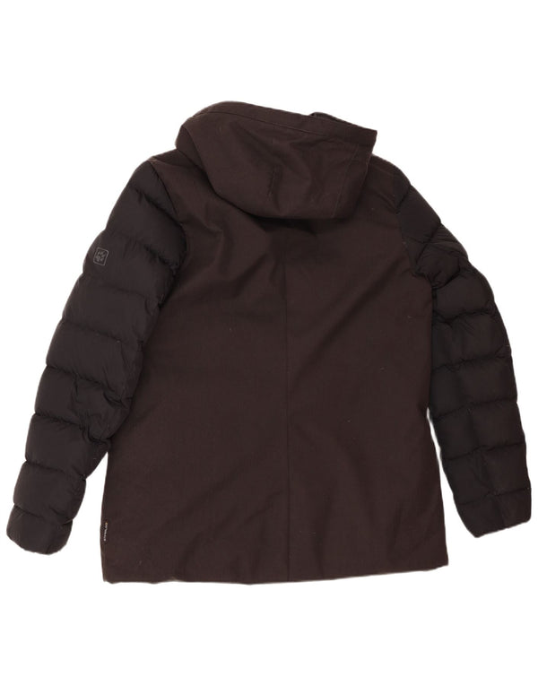 Damska ocieplana kurtka z kapturem Jack Wolfskin UK 12 w kolorze średniej czerni
