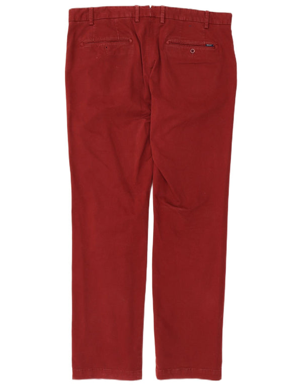 Męskie spodnie chino Gant Soho z niskim stanem W36 L32 Czerwona bawełna