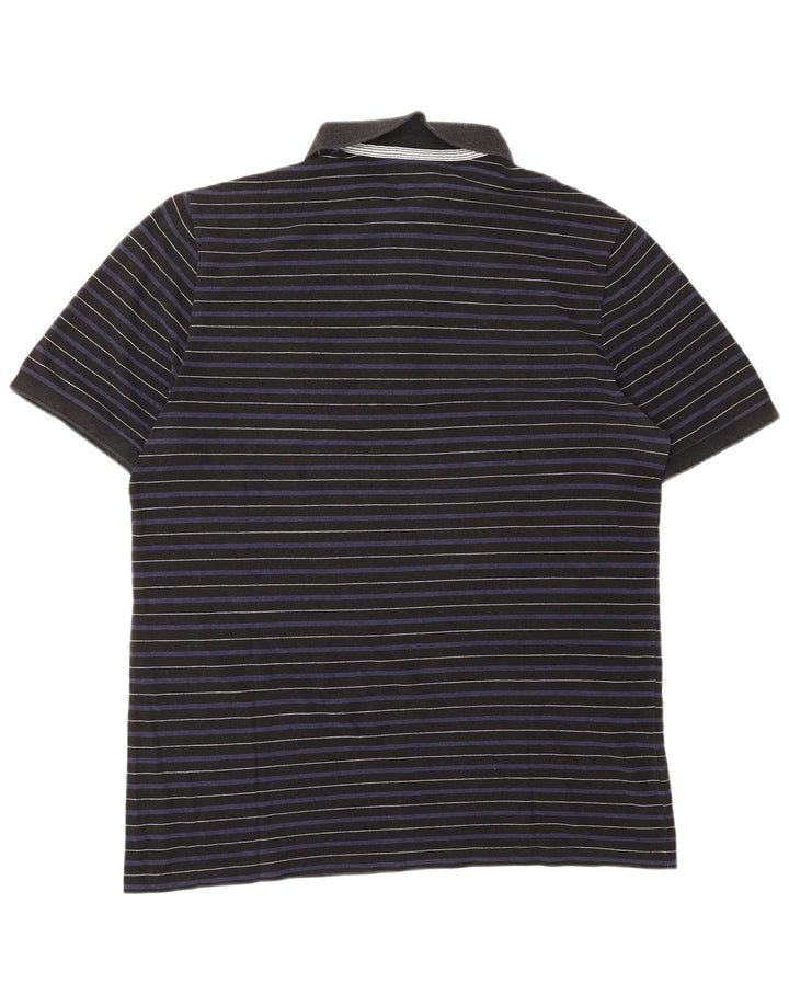 Męska koszulka polo Lacoste, rozmiar 6, XL, lyocell w granatowe paski