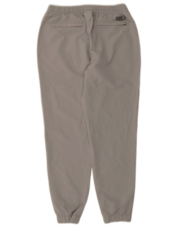 Męskie spodnie dresowe Puma, duże, szare, poliestrowe