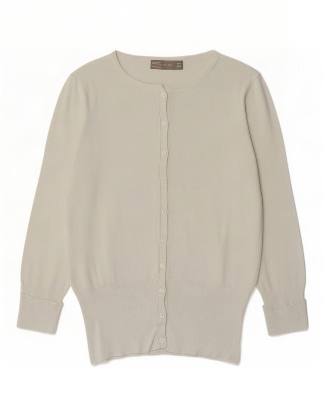 Sweter damski Zara UK 12, średni, biały, wiskoza