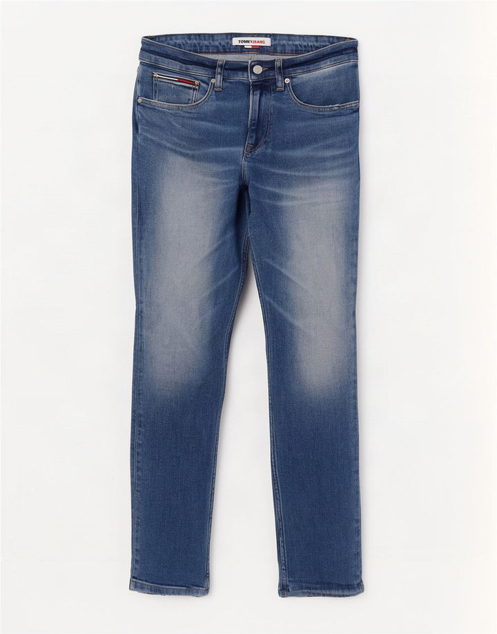 Męskie jeansy slim fit Tommy Hilfiger W30 L32 Niebieskie bawełniane