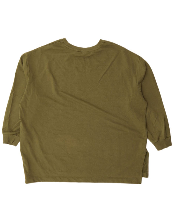 Marks & Spencer Damski sweter z rękawem 3/4 UK 20 2XL Khaki