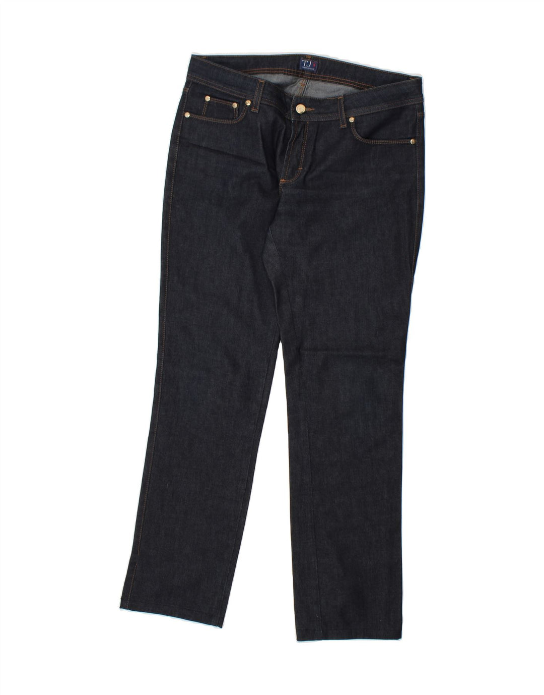 TRUSSARDI Womens Straight Jeans W30 L31 Navy Blue Cotton Vintage Trussardi and Second-Hand Trussardi from Messina Hembry 