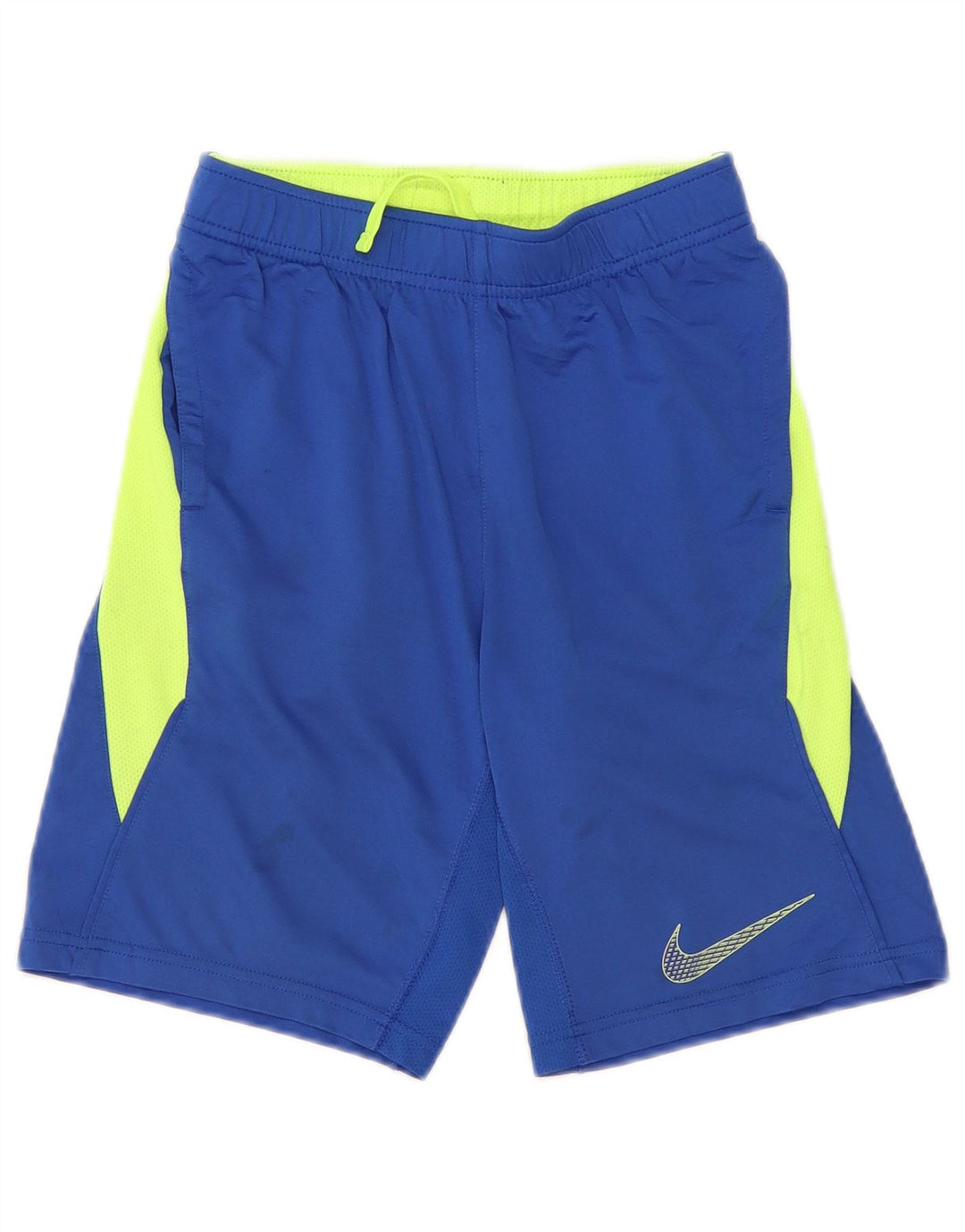 Chłopięce spodenki sportowe Nike Dri Fit 8-9 lat, mały, niebieski, poliester z blokami kolorów