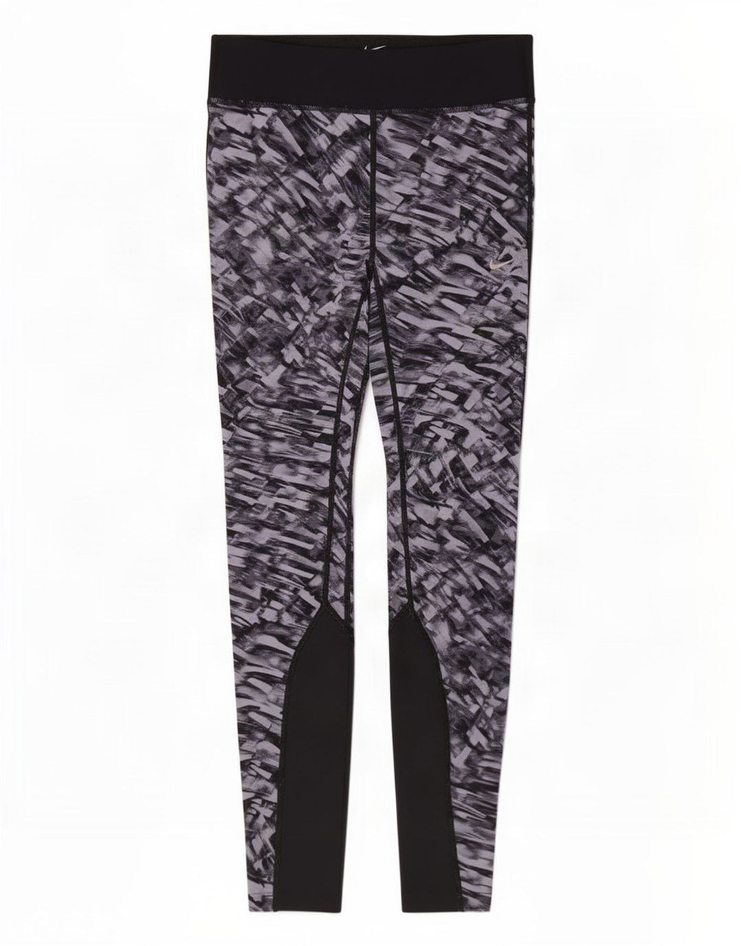 Damskie legginsy Nike Dri Fit z abstrakcyjnym wzorem UK 8, małe, szare