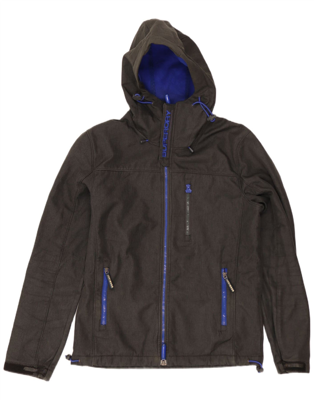 SUPERDRY Męska kurtka wiatrówka z kapturem The Windtrekker UK 38 Medium Grey