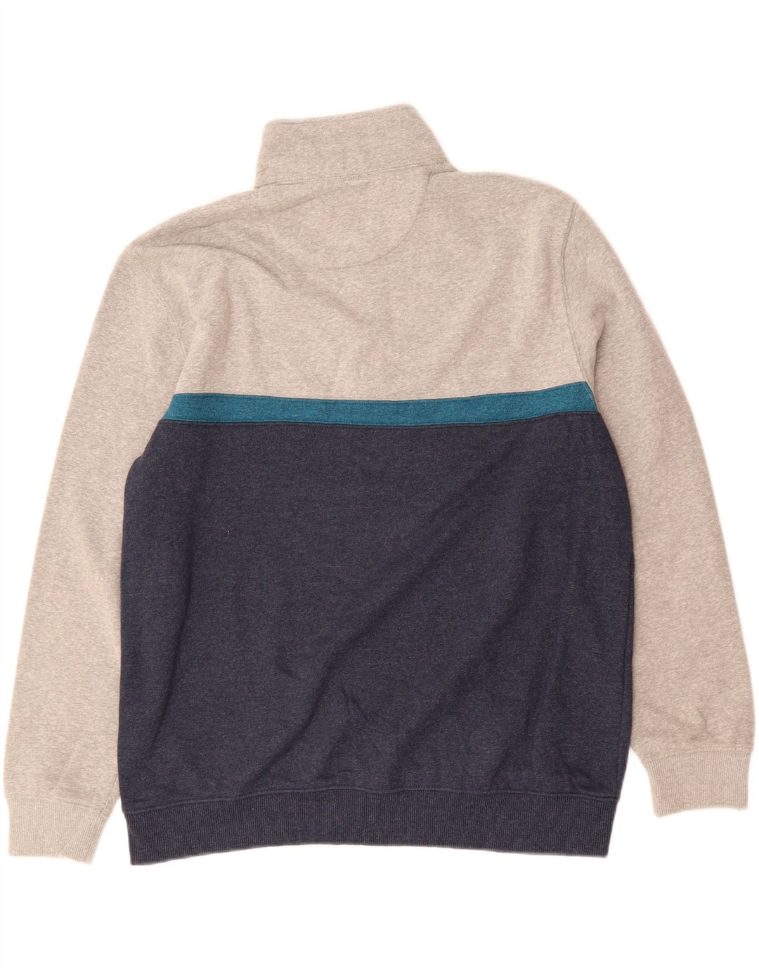 IZOD Mens Sweatshirt Jumper Large Navy Blue Colourblock Cotton Vintage Izod and Second-Hand Izod from Messina Hembry 