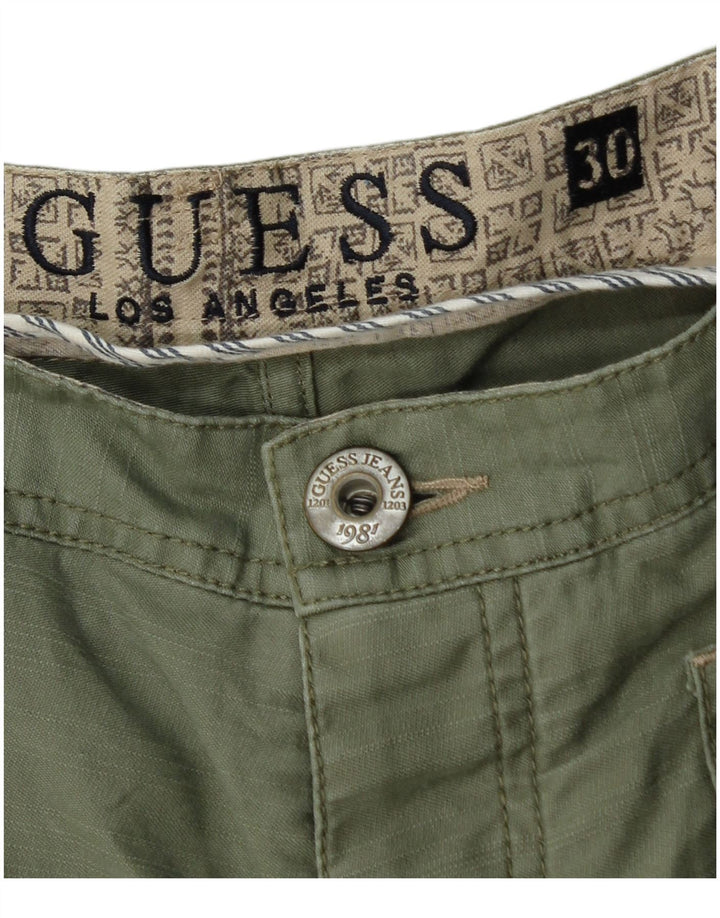 Męskie spodenki cargo Guess W30, średnia bawełna khaki
