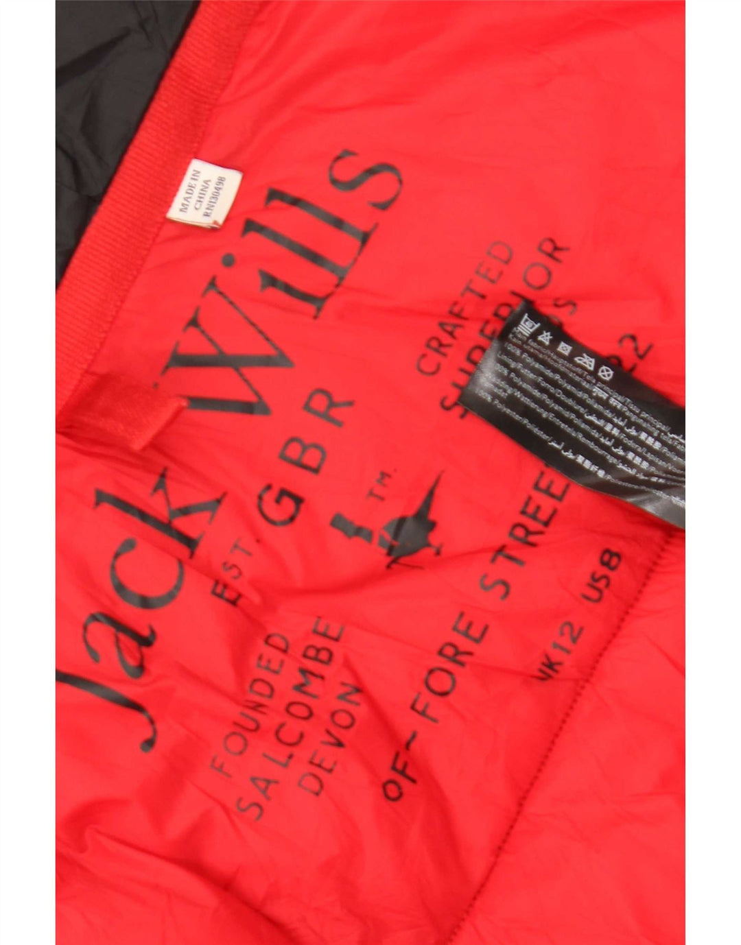 Damska ocieplana kurtka z kapturem Jack Wills UK 12, średni czarny poliamid