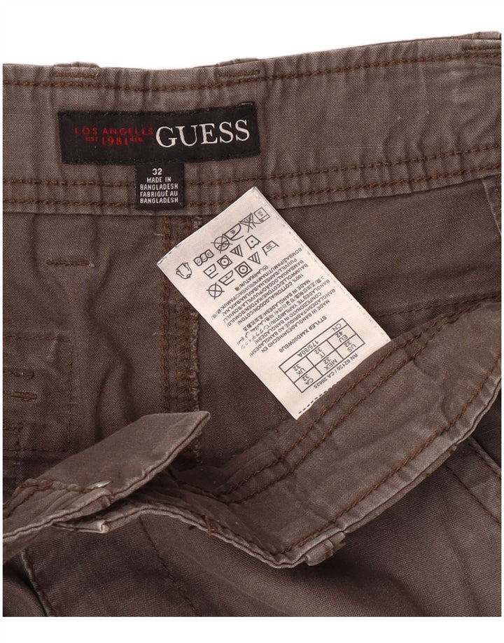 Męskie spodenki cargo Guess W32, średnioszare, bawełniane