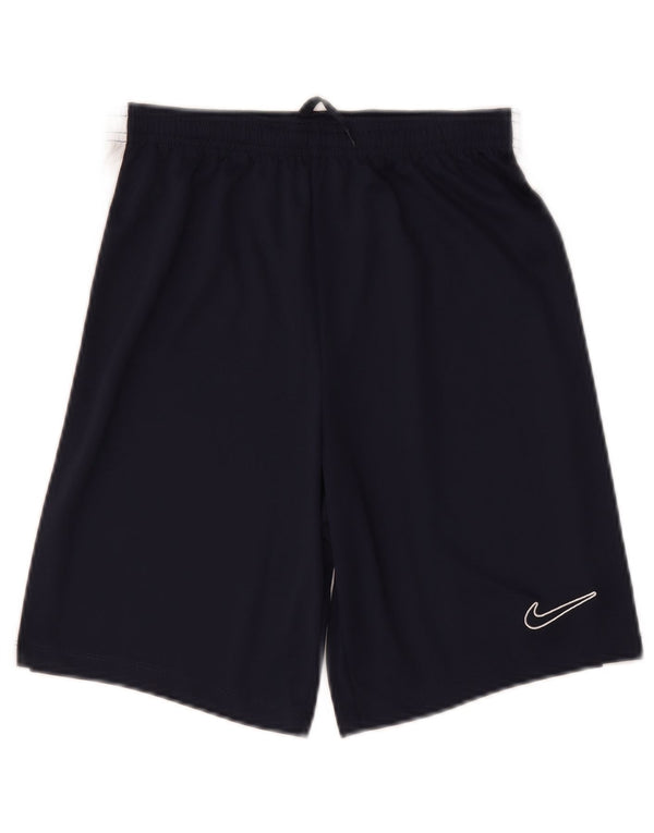Chłopięce spodenki sportowe Nike Dri Fit 13-14 lat XL, granatowe, sportowe z blokami kolorów