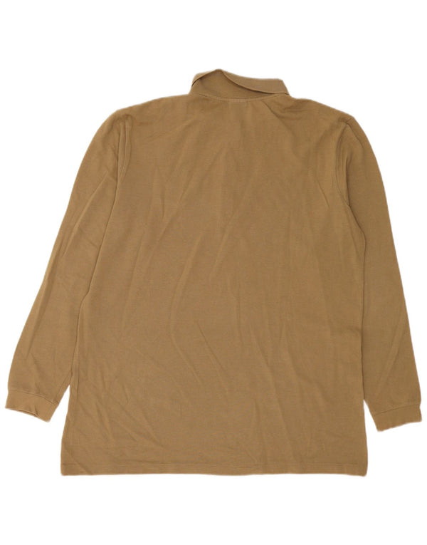 Damska koszulka polo Lacoste z długim rękawem, rozmiar 46 XL, bawełna khaki