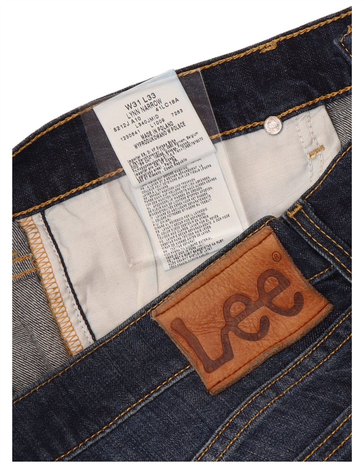 LEE Damskie wąskie dżinsy Lynn W31 L29 Niebieskie bawełniane