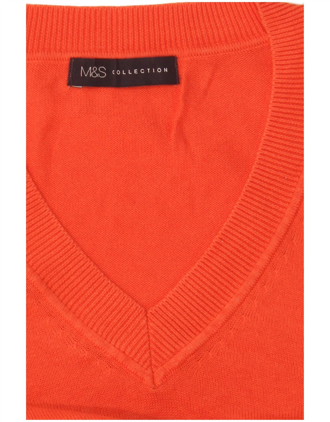 Marks & Spencer Damski sweter z dekoltem w kształcie litery V, UK 14, średni czerwony