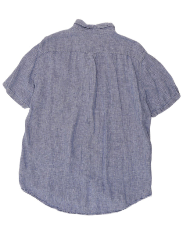 Koszula męska z krótkim rękawem o regularnym kroju GANT, rozmiar 45/46, 2XL, niebieska pepitka