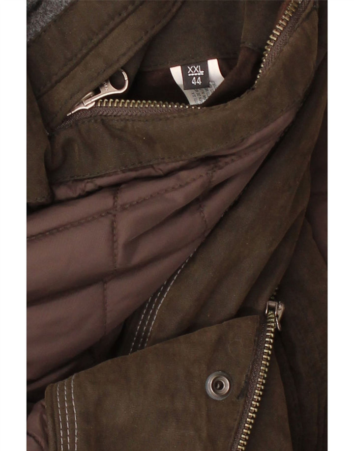 Kurtka męska MASSIMO DUTTI z woskowanej bawełny UK 44 2XL brązowa