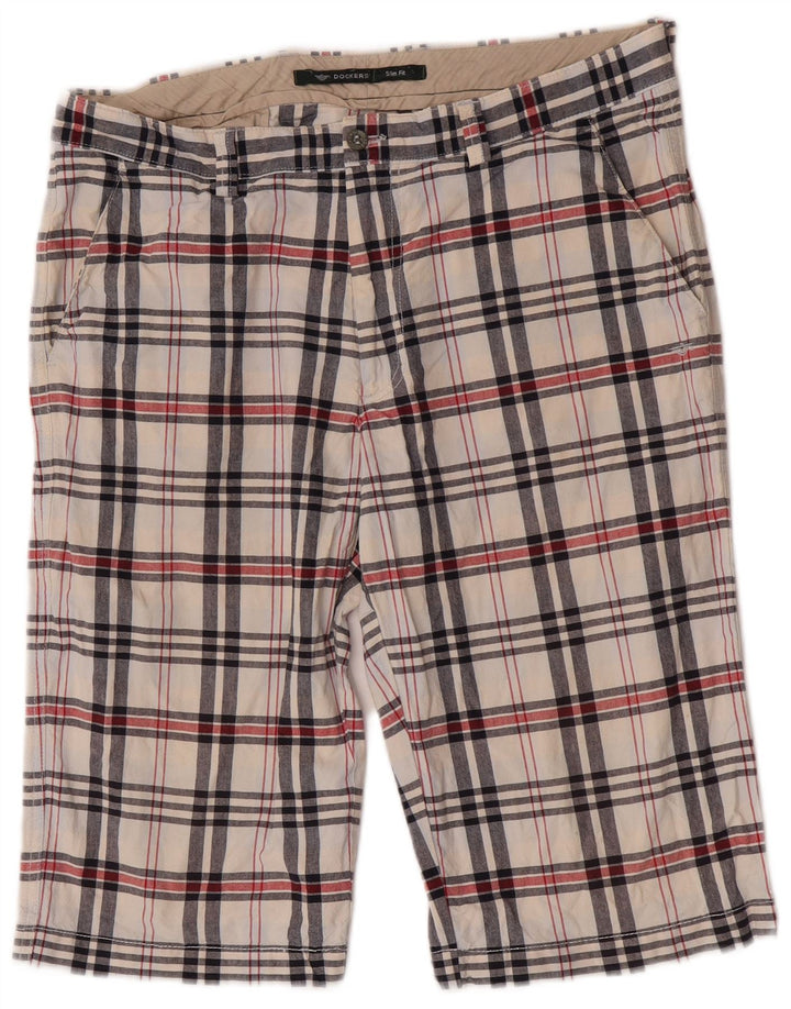 Męskie szorty casualowe Dockers Khakis Slim Fit W36 w dużą wielobarwną kratkę