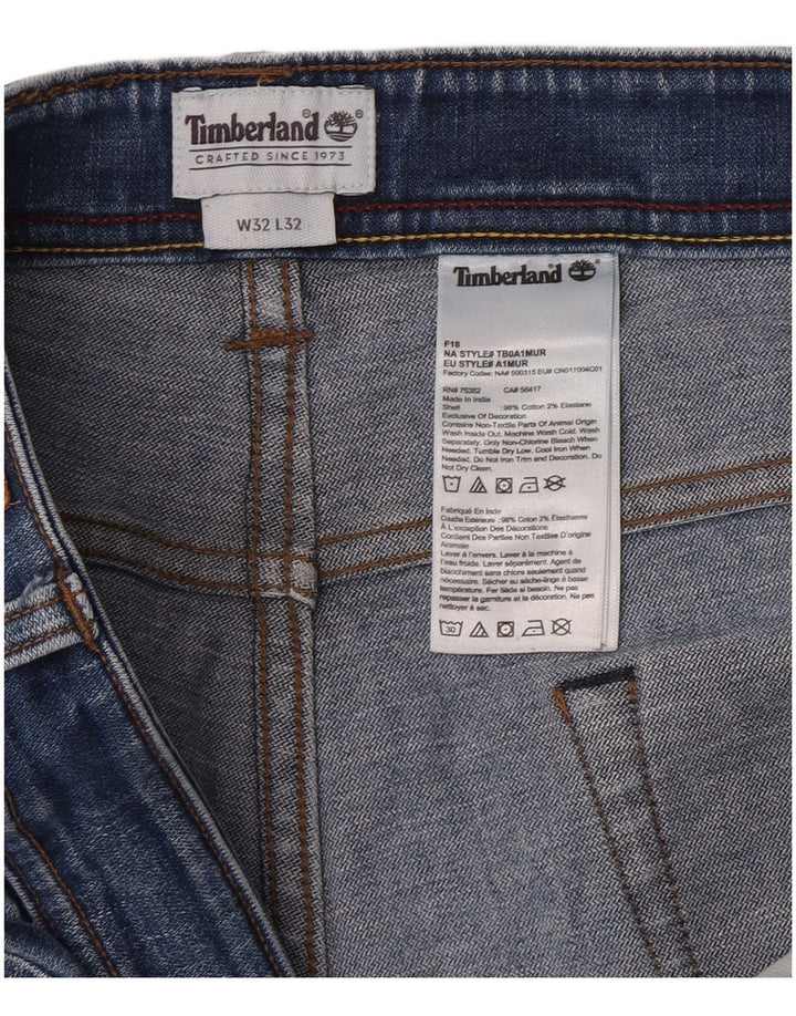 Timberland Męskie Clark Straight Jeans W32 L32 Niebieskie bawełniane