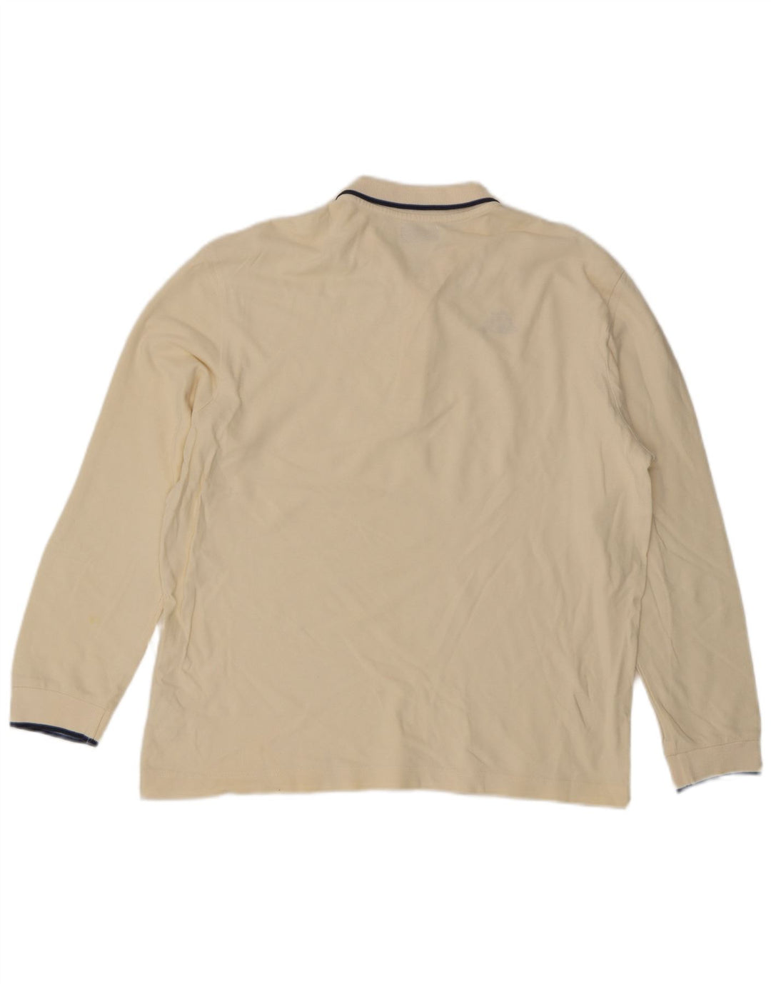 Męska koszulka polo Kappa z długim rękawem XL w kolorze złamanej bieli, bawełniana