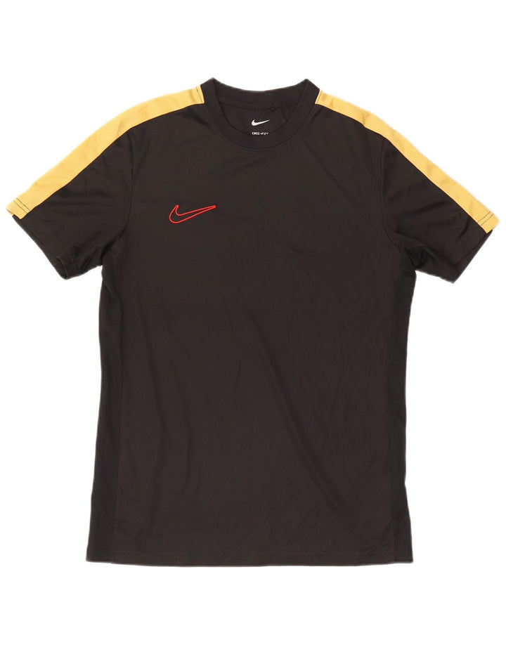 Męski T-shirt Nike Dri Fit Slim Top, średni czarny poliester z blokami kolorów