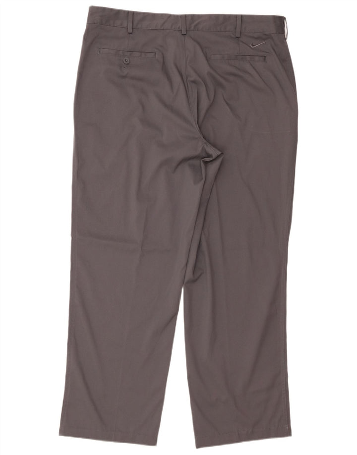 Męskie spodnie chino Nike Dri Fit Straight W36 L30 Szary poliester